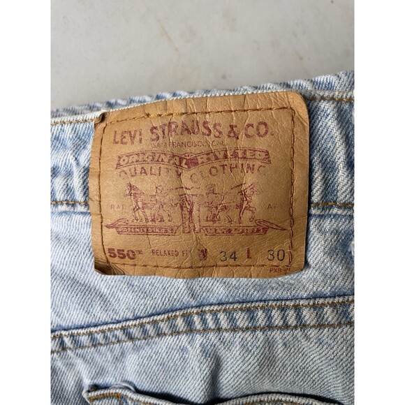 Vintage Levi’s 550 Relaxed Fit Men’s 34x30 Denim Jeans - Picture 3 of 10